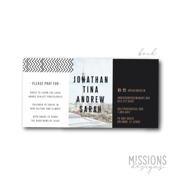 Rectangle Missionary Card